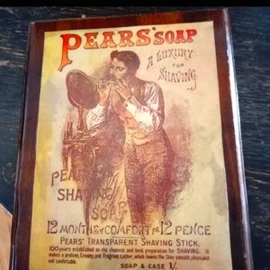 Vintage Pears' Men's shaving wall art